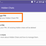Viber More Settings Privacy Hidden Chats Change PIN