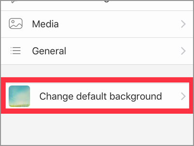 Viber Settings Change Default Background