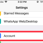 WhatsApp Settings Account