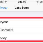 WhatsApp privacy Options Done