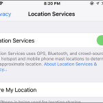 iPhone Settings Locatin Services