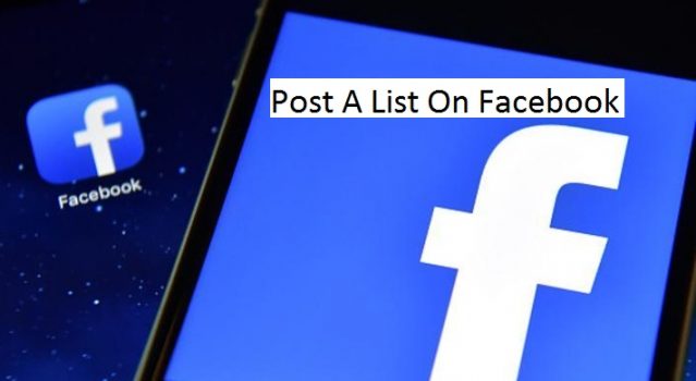 how to post a list on facebook