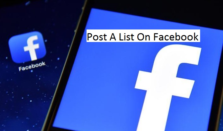 how to post a list on facebook