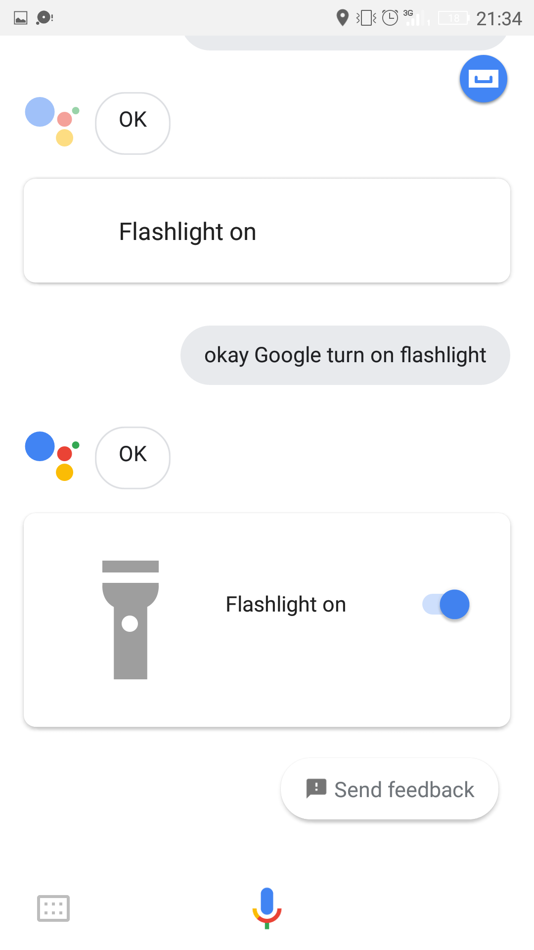 How to turn on flashlight mode on an android device
