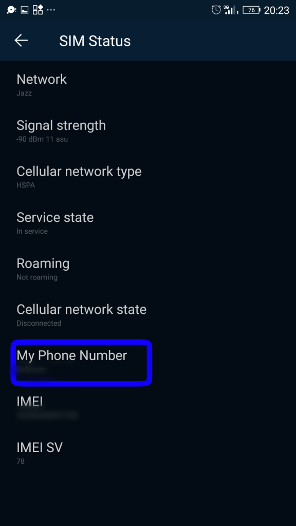 How to find your phone number on an android device