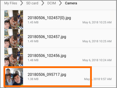 Android File Manager SD Card Storage Select Photo
