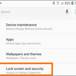 Android Settings Lock Screen And Security Menu