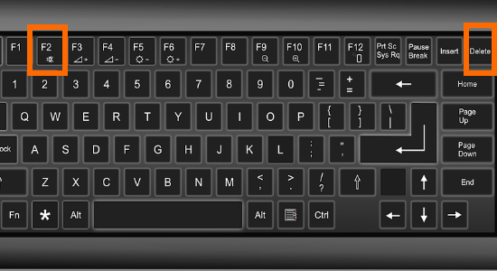 Computer Keyboard F2 And Delete Buttons