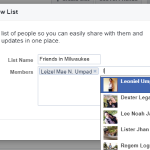 Facebook List