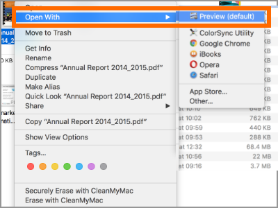 Mac Open With Preview