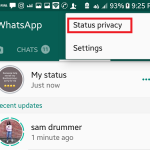 set status privacy on whatsapp