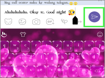 Viber Name of Friend Message Reply Create Send