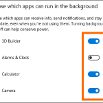 Windows 10 Settings Privacy Background Apps Toggle Switches
