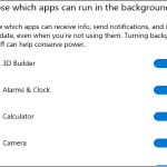 Windows 10 Settings Privacy Background Apps in Device