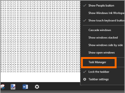 Windows 10 Task Bar Task Manager