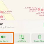iPhone Settings iCloud Find My iPhone iPhone List Tap Play Sound