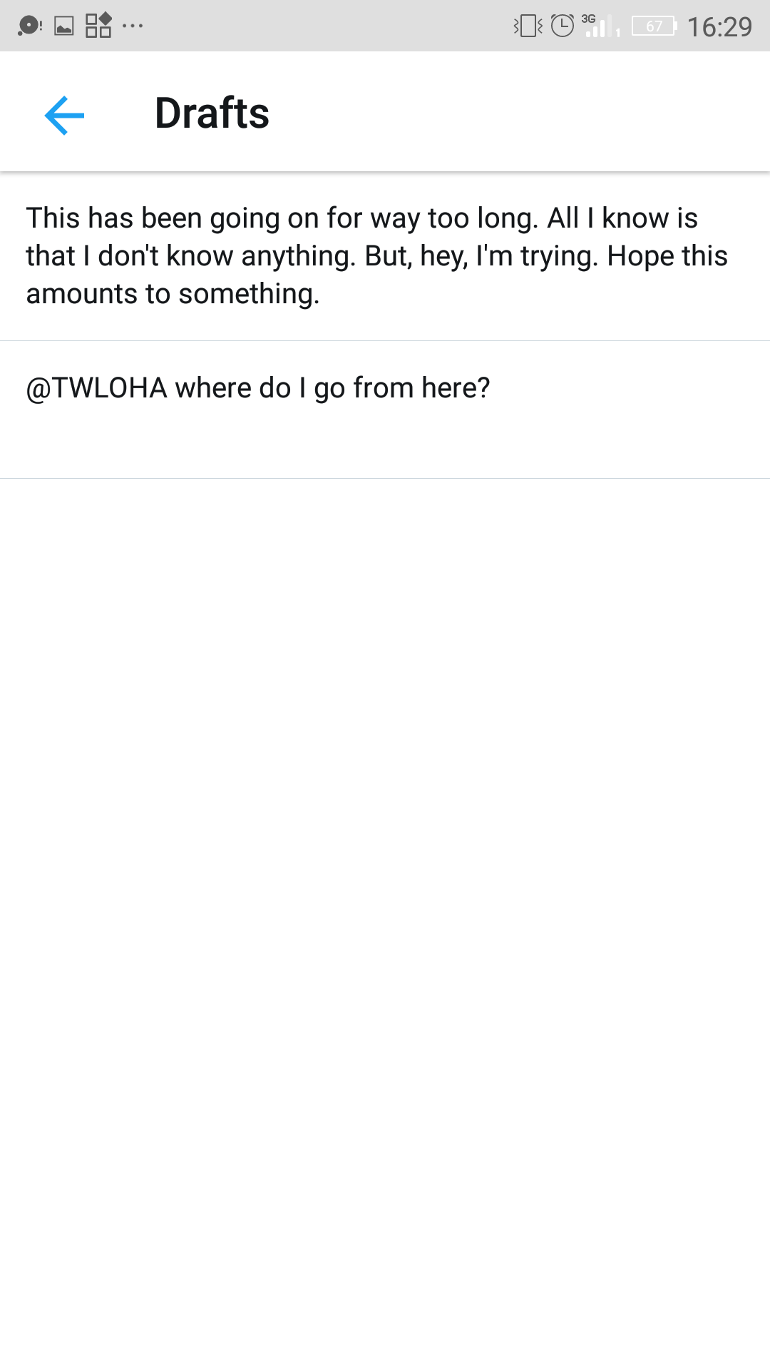 Where are my drafts on twitter? — Access your drafts