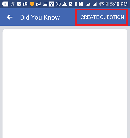 Create Did you know questions on Facebook