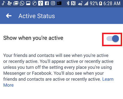  Hide Facebook Active Status 