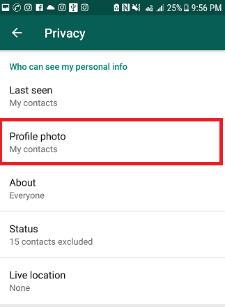 Hide WhatsApp Profile Picture