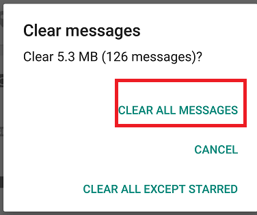 Clear Storage Usage On WhatsApp