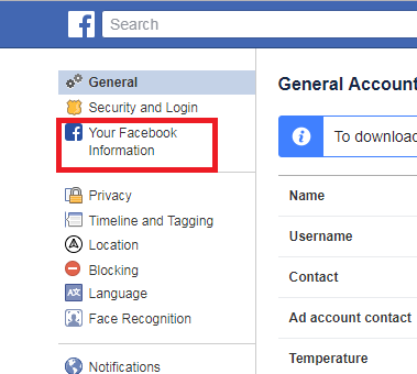 Download Your Facebook Data