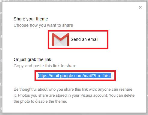  share your Gmail theme