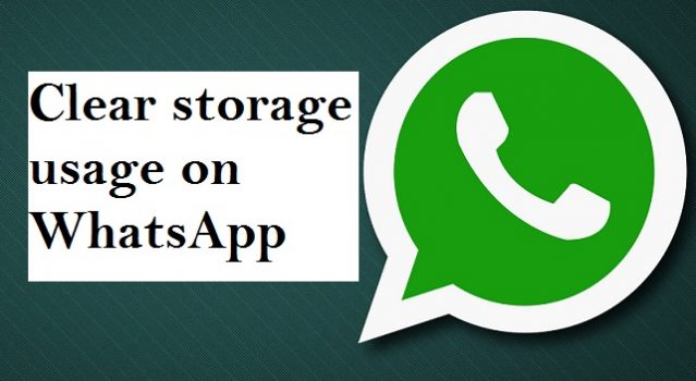 clear storage usage on WhatsApp