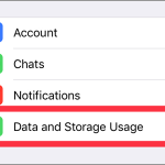 WhatsApp Settings Data and Storage Usage