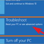 Windows Restart button Update and Security Recovery Restart PC Troubleshoot