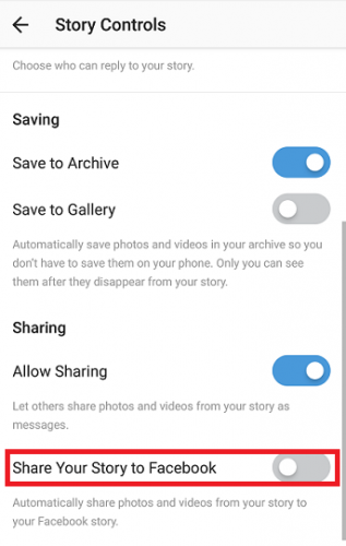 share instagram story to facebook