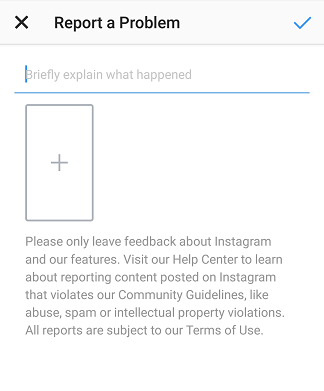 meaning of report on instagram