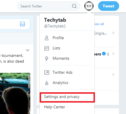 Change country settings on Twitter