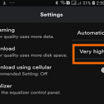 Android Spotify Your Library Settings Download