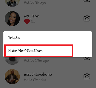 mute direct messages on Instagram