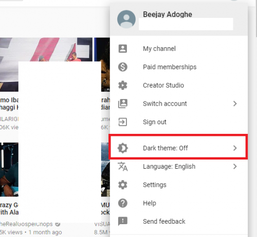 How to Enable Youtube Dark Theme