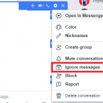 How To Ignore Messages On Facebook