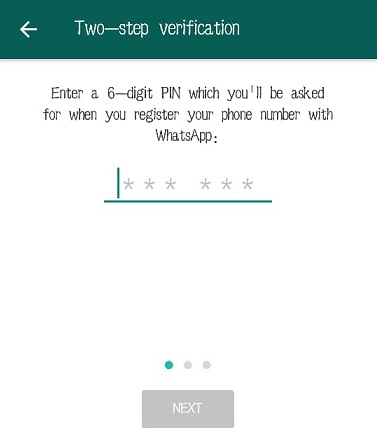 Enable Two-Step Verification on WhatsApp