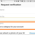Instagram Profile Menu Settings Request Verification Name Select Category
