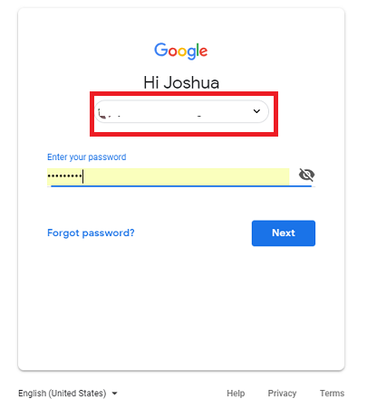 How to change Default Gmail Account