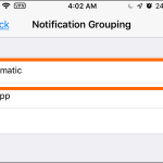 iPhone Settings Notification Grouping Automatic