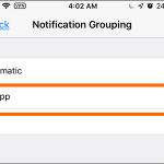 iPhone Settings Notification Grouping By App