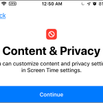 iPhone Settings Screen Content and Privacy