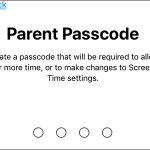 iPhone Settings Screen Parent Passcode