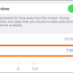 iPhone Settings Screen Time Downtime End Time