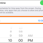 iPhone Settings Screen Time Downtime Switch Start