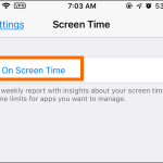 iPhone Settings Screen Time Turn On Screen TIme