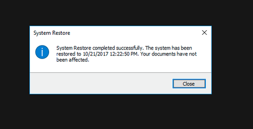 system restore windows