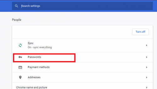 How to view chrome saved passwords