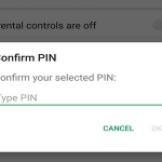 Android Play Store Google Play Menu Settings Parental Controls Create Content Confirm PIN